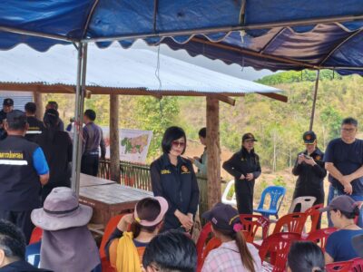 ผู้ตรวจเงินแผ่นดิน (สตภ.9) พร้อมด้วยผู้อำนวยการสำนักตรวจเงินแผ่นดินจังหวัดน่าน เข้าร่วมรับฟังข้อมูลและลงพื้นที่ ติดตาม เฝ้าระวัง และสังเกตการณ์ โครงการเพิ่มประสิทธิภาพการบริหารจัดการน้ำอย่างยั่งยืน ก่อสร้างระบบอนุรักษ์ดินและน้ำ บ้านท่ามงคล หมู่ที่2 ตำบลแม่สาคร อำเภอเวียงสา จังหวัดน่าน